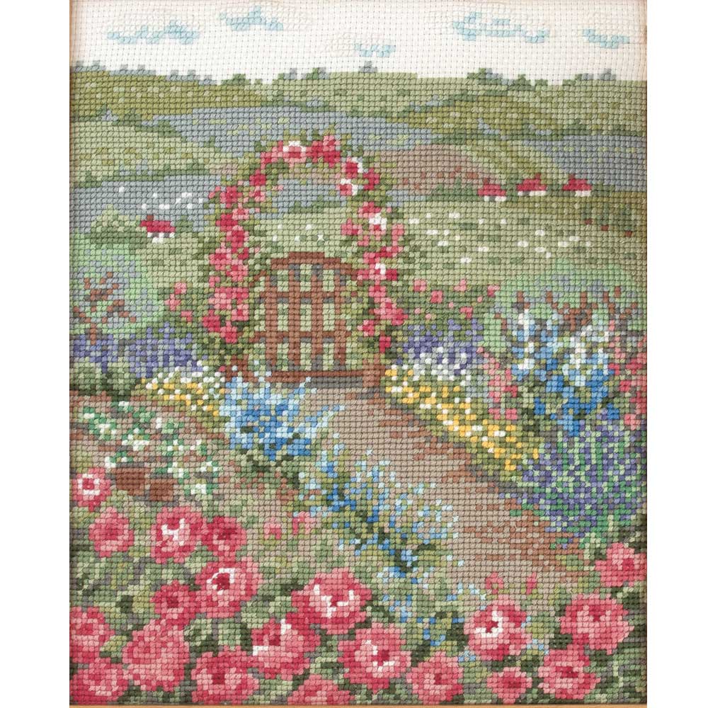 クロスステッチキット［バラの花咲くピーターの庭］