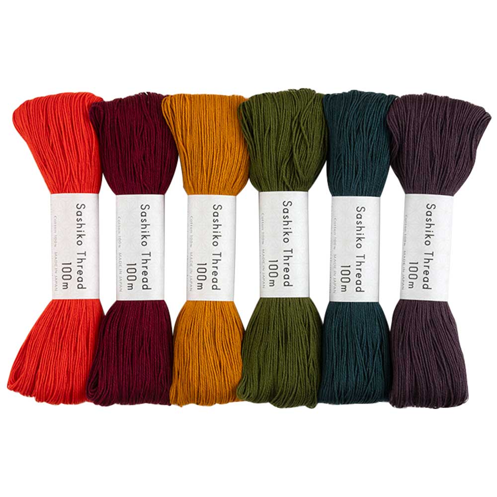 Sashiko Thread 100m［単色］6色セット
