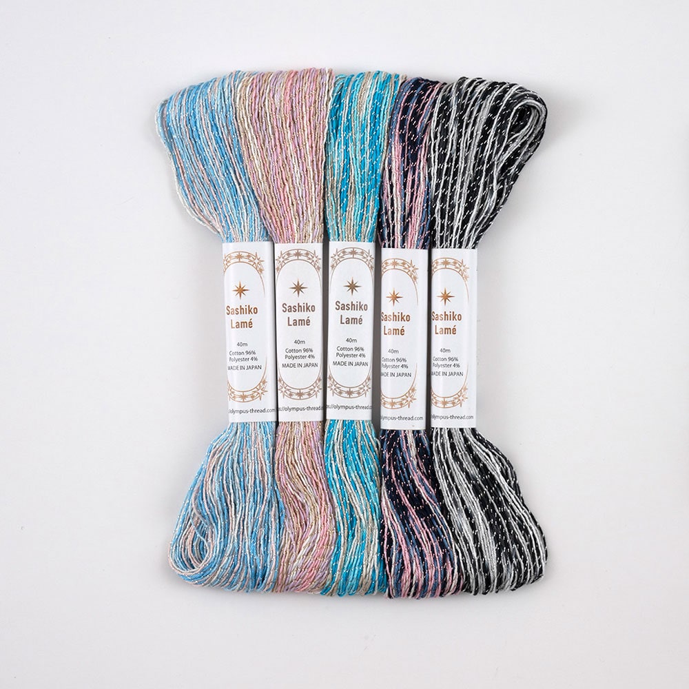 Sashiko Lame［カラフル］5色セット