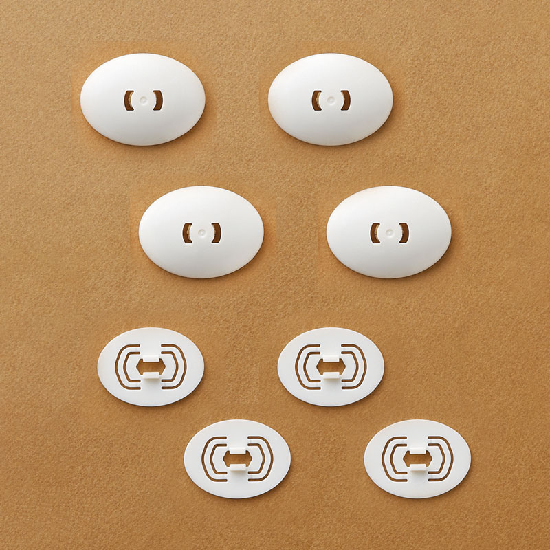 くるみボタンブローチ4個セット［オーバル45］