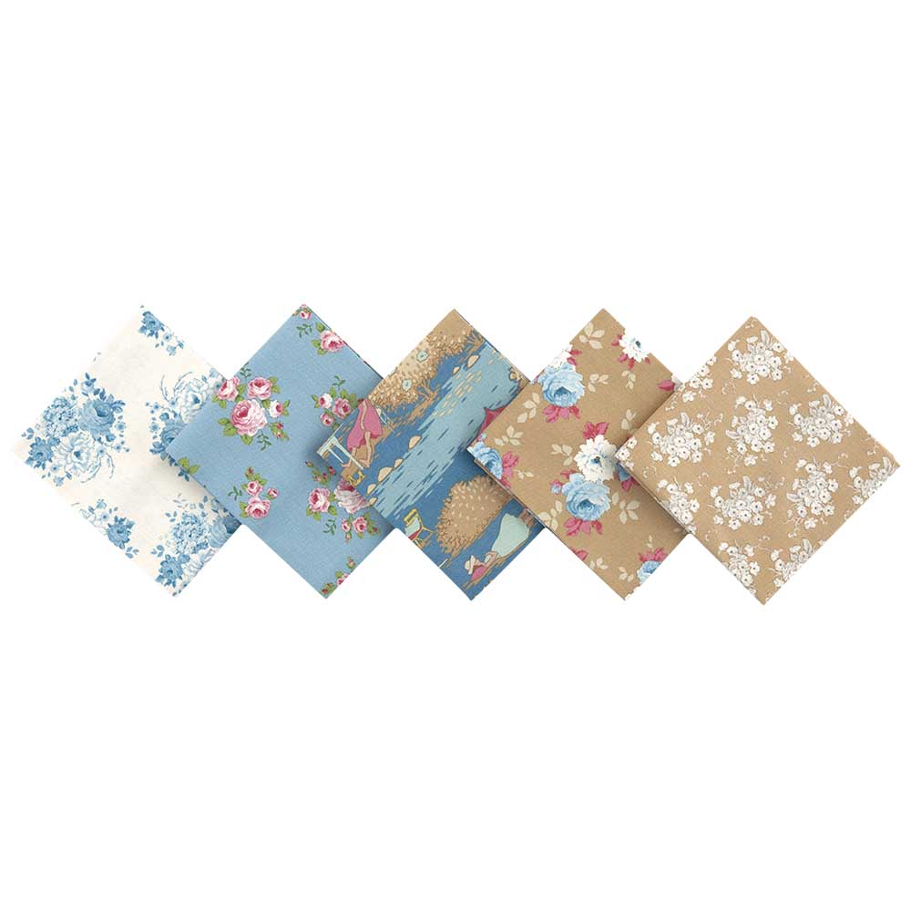 サンデーブランチ5枚セット［ブルー＆サンド］