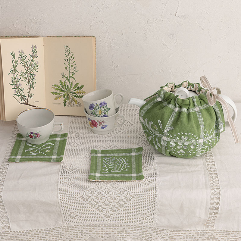 クロスステッチ用チェッククロス［グリーン］