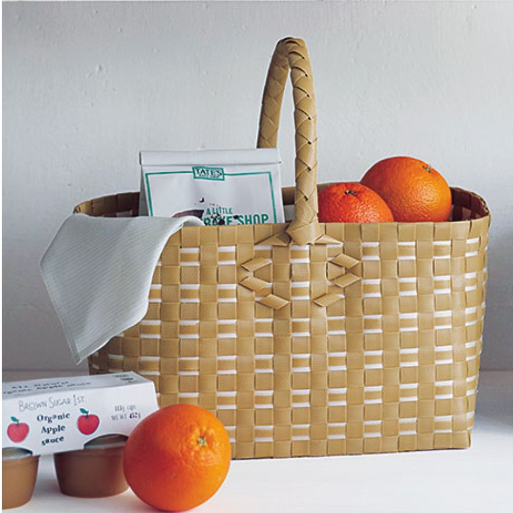 ＰＰバンドで作るカゴバッグ手作りキット 　茶かご