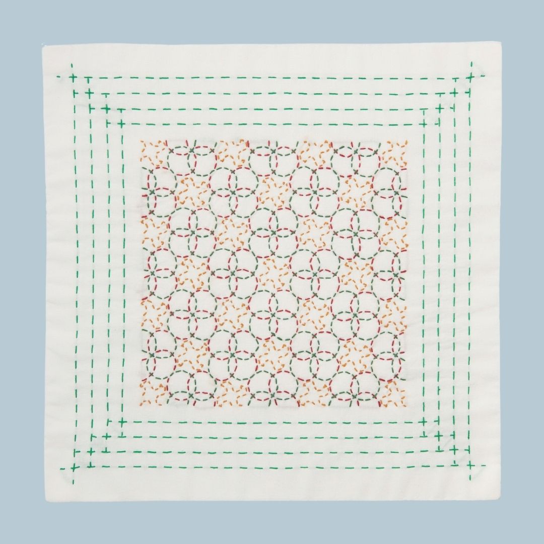 華やぎ刺し子の花ふきん 千鳥 (4)