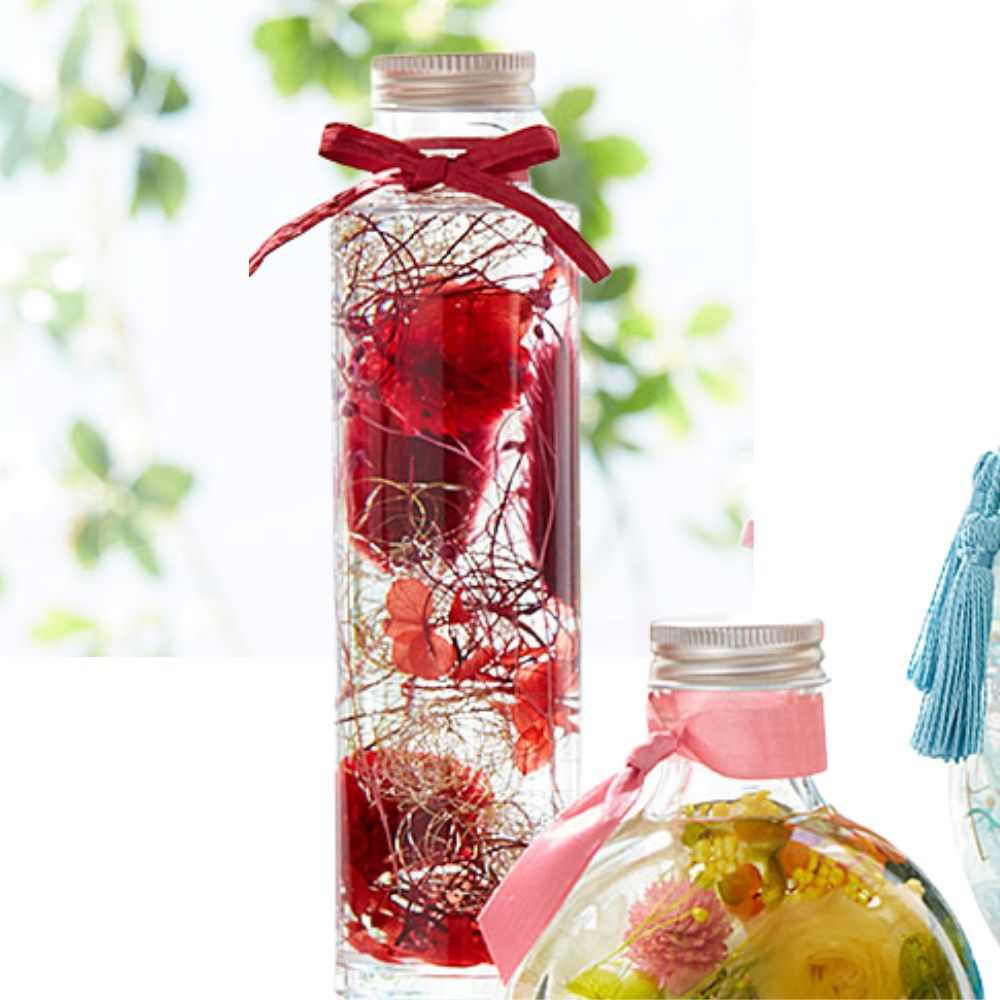 インテリアを楽しむハーバリウム手作りキット　レッドサークル