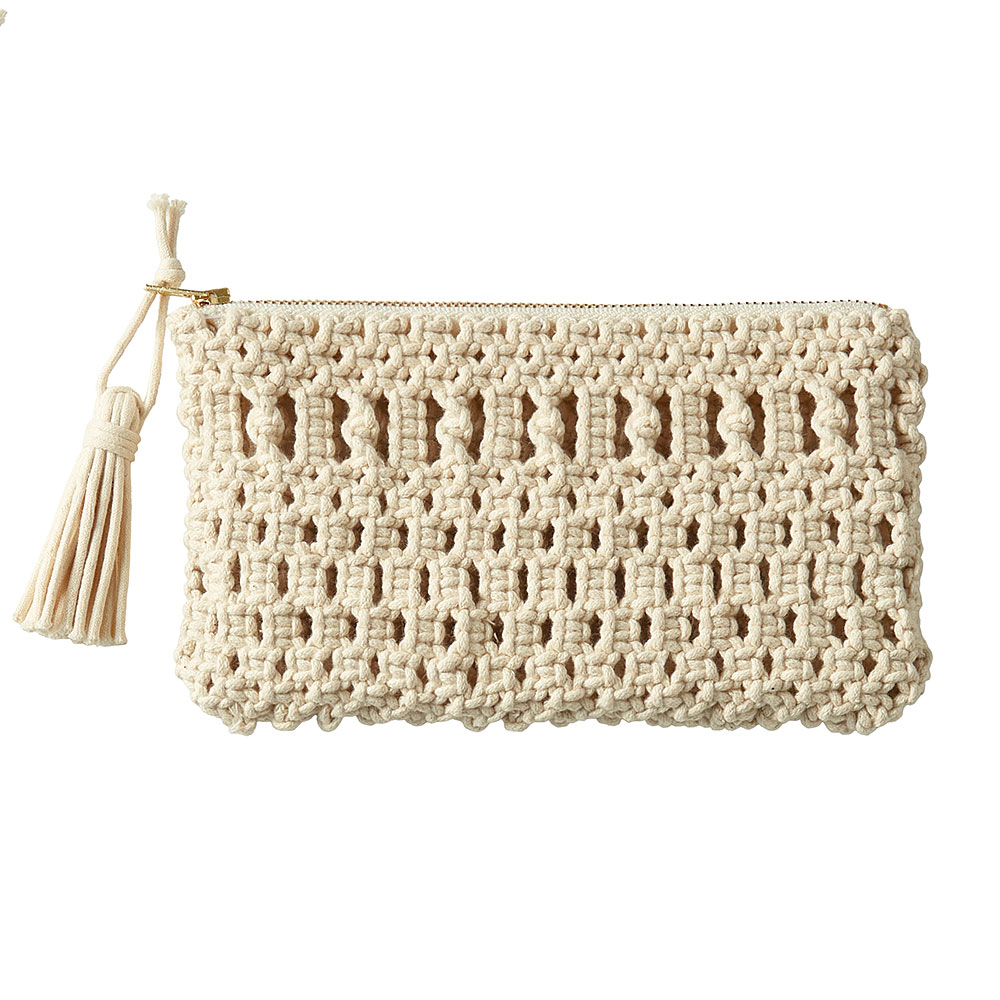 マクラメで作るキット　ポーチ