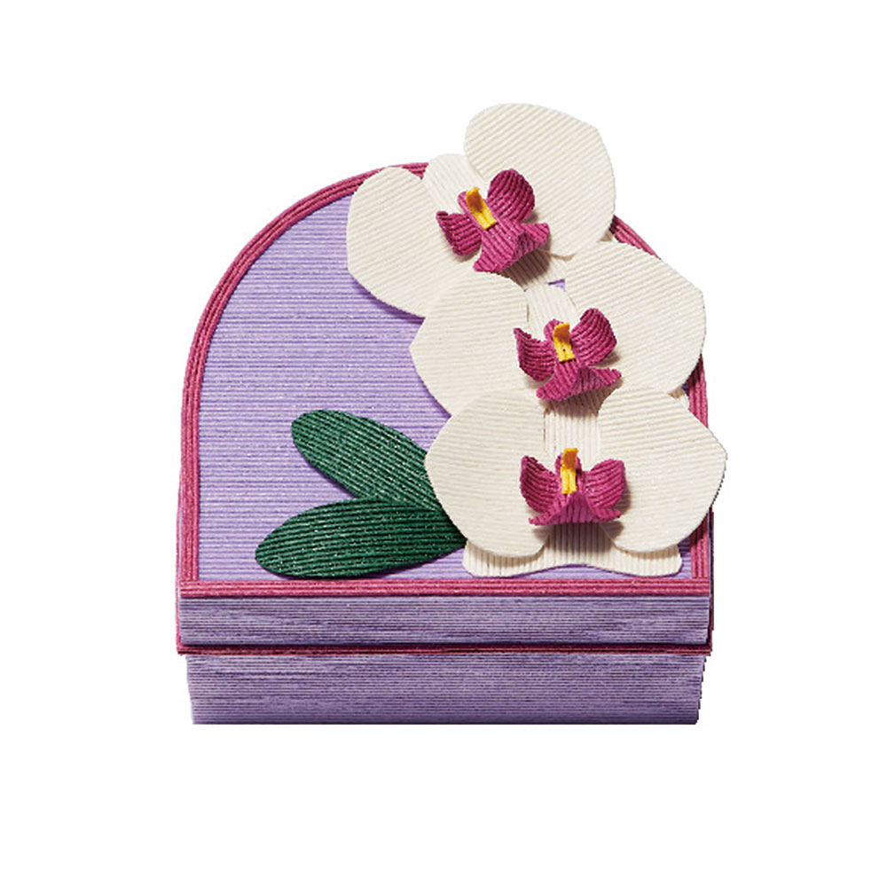 クラフトテープで作るお花の小箱　［胡蝶蘭］