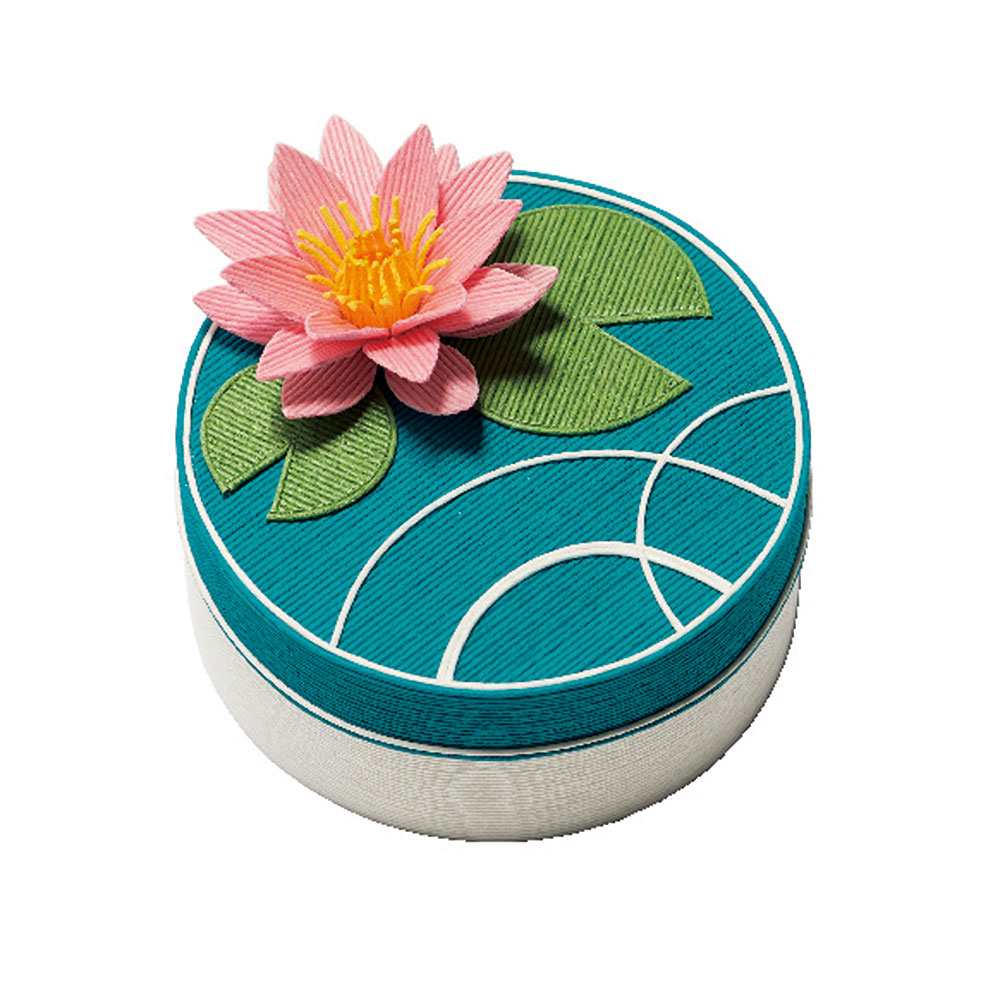 クラフトテープで作るお花の小箱　［睡蓮］