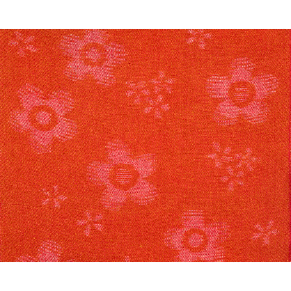 久留米絣 花模様［オレンジ］50cm単位
