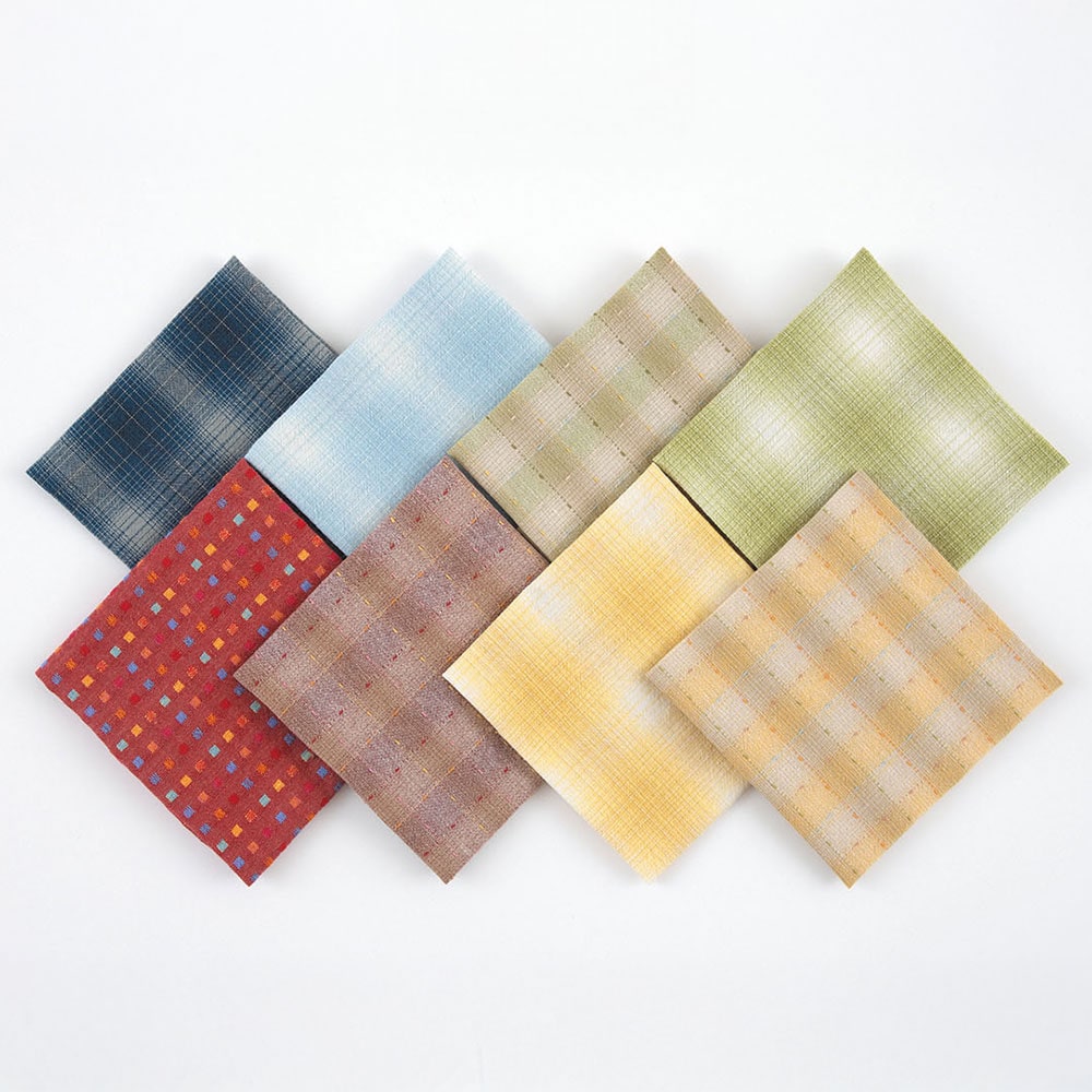 先染めクロス［カラフル］　8枚セット