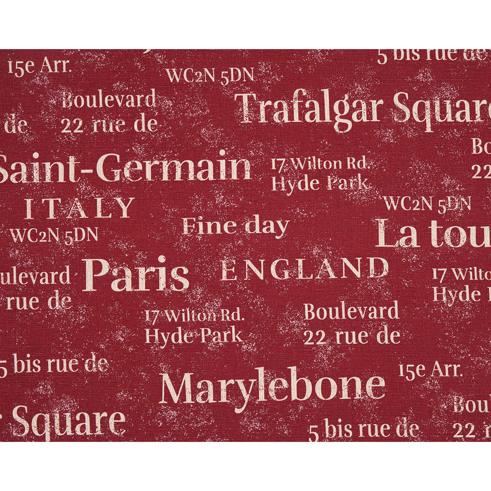 広幅綿麻キャンバス［英字］　1ｍ単位