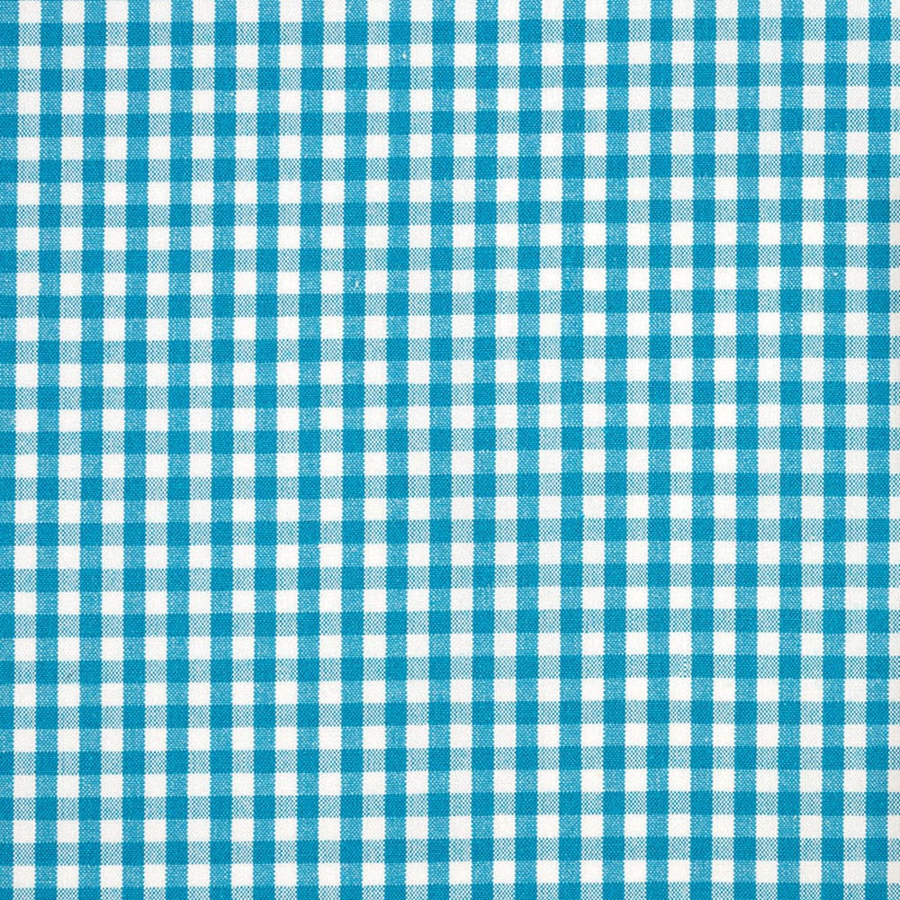 ＊ギンガムチェック　1ｍ単位　ターコイズブルー