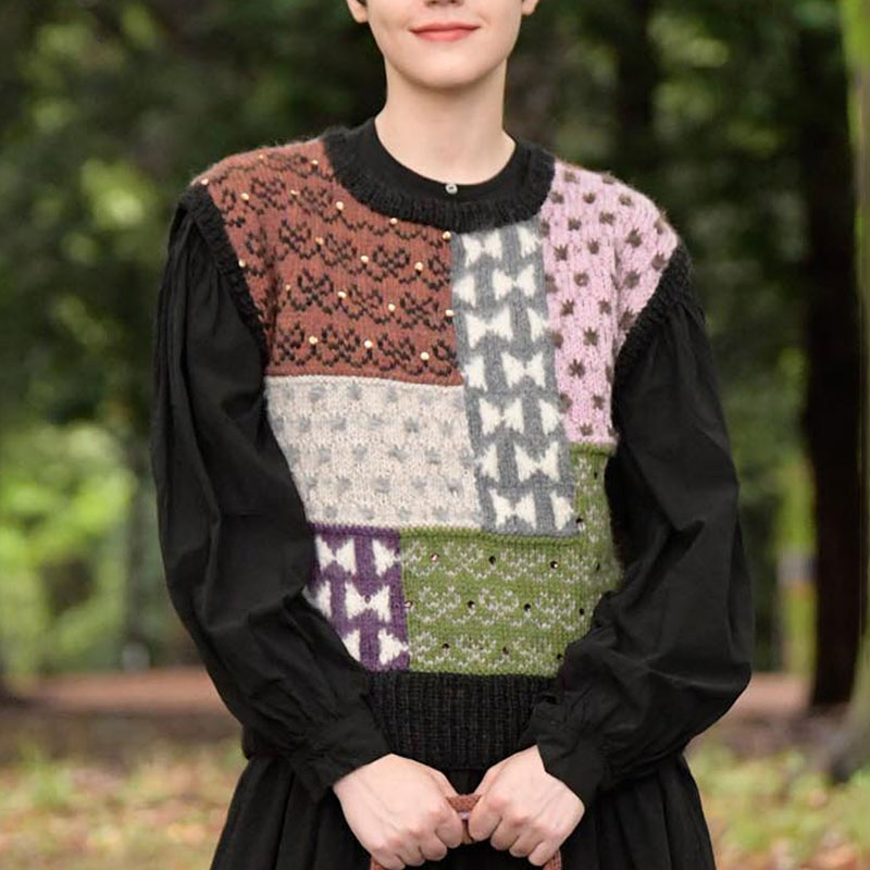 〈キット・編み図つき〉パッチワークのベスト