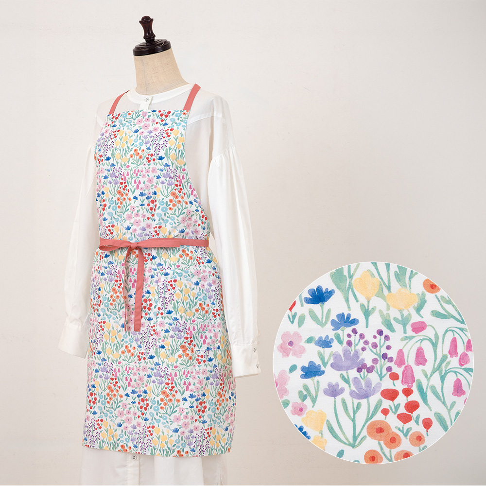 〈完成品〉ショートエプロン［ブルームガーデン］