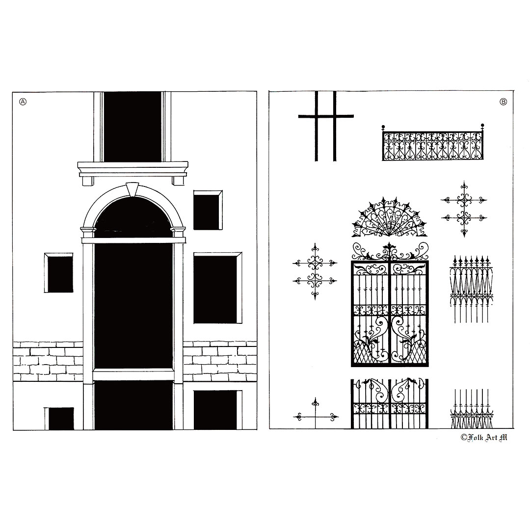 森初子シルクスクリーン付パケット ヴェネチアンフレームセピア