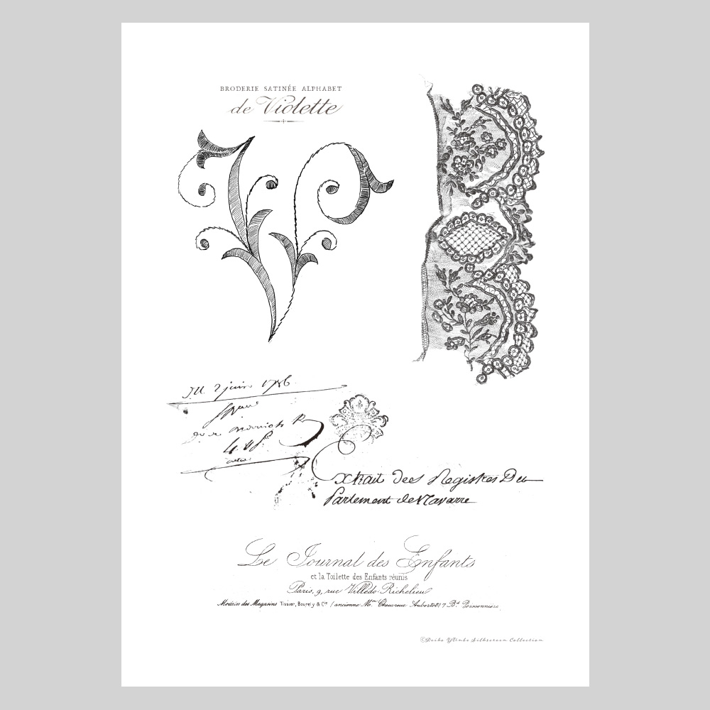 弓部玲子シルクスクリーン「BroderieV」