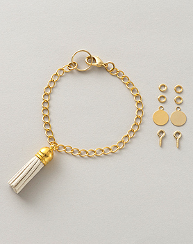 タッセルバッグチャーム・オフホワイト（パーツ付き）