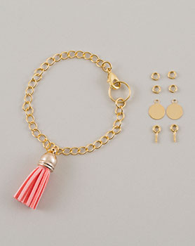 タッセルバックチャーム・ピンク（パーツ付）