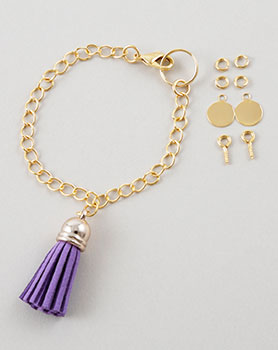 タッセルバッグチャーム・パープル（パーツ付き）