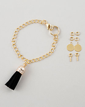 タッセルバッグチャーム・ブラック（パーツ付）