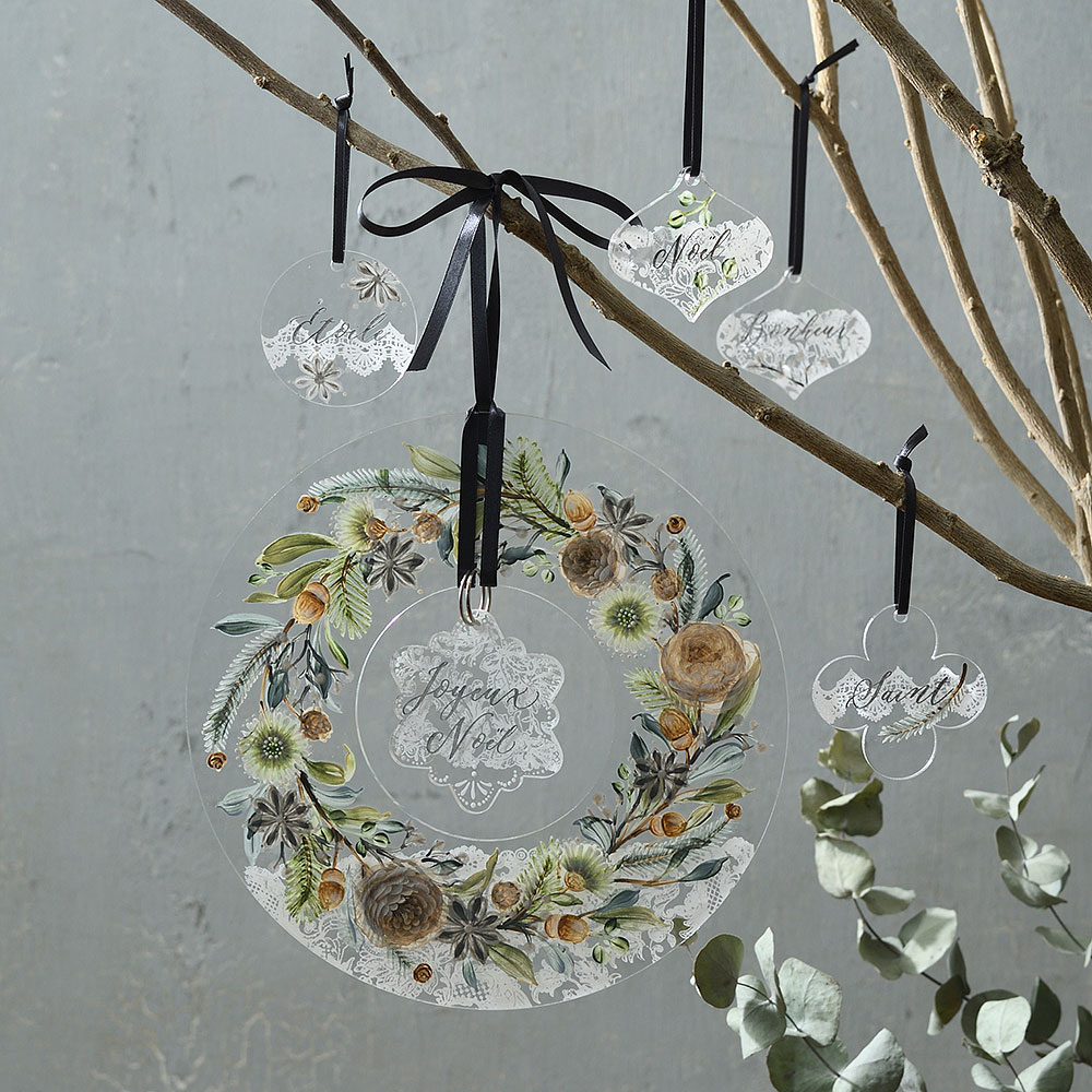 〈素材セット〉沖 昭子の「木の実のグリーンリース」を描く 