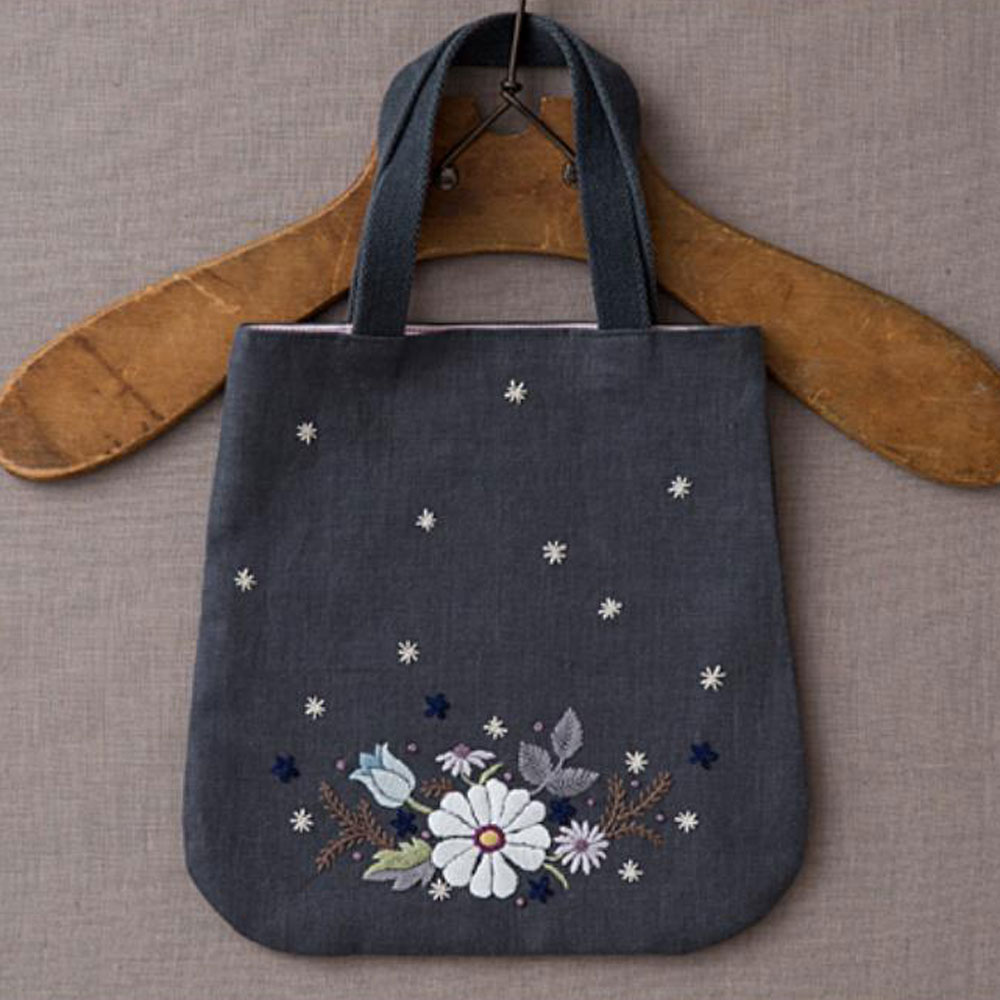 Rairaiさんの花刺繍レッスン　Lesson4［ミニバッグ］