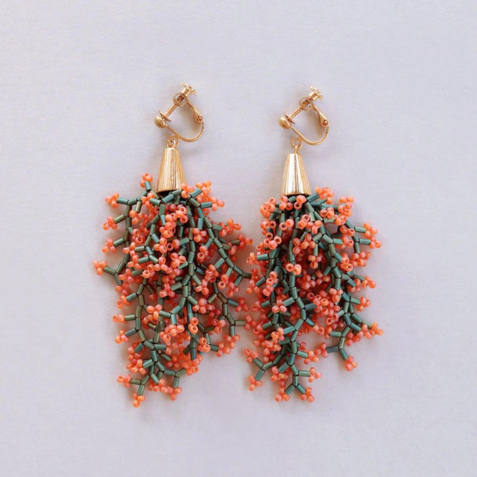 MIYUKI 小枝のイヤリングキット「キンモクセイ」