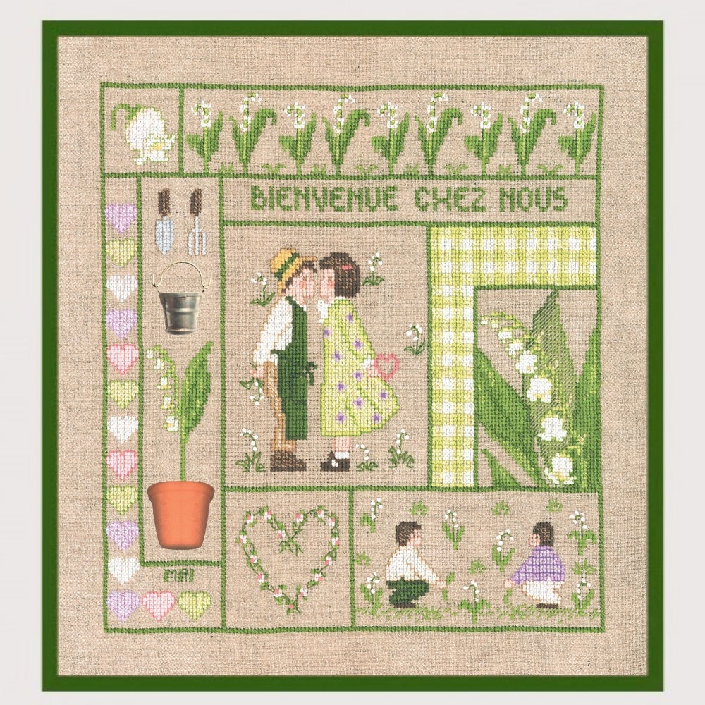 ルボヌールデダム　テーブルクロス刺繍キット ルボヌールデダム テーブルクロス刺繍キット