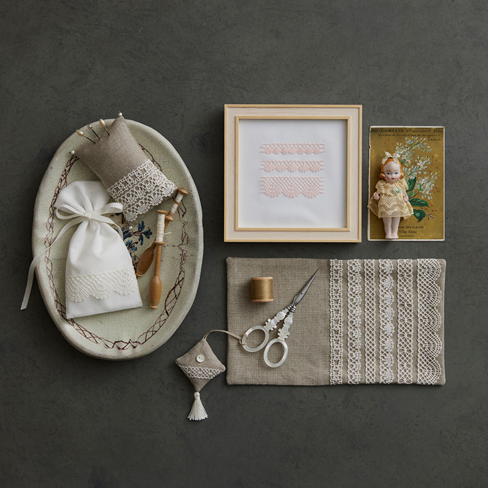 ボビンレースの布小物 トーションレースレッスン