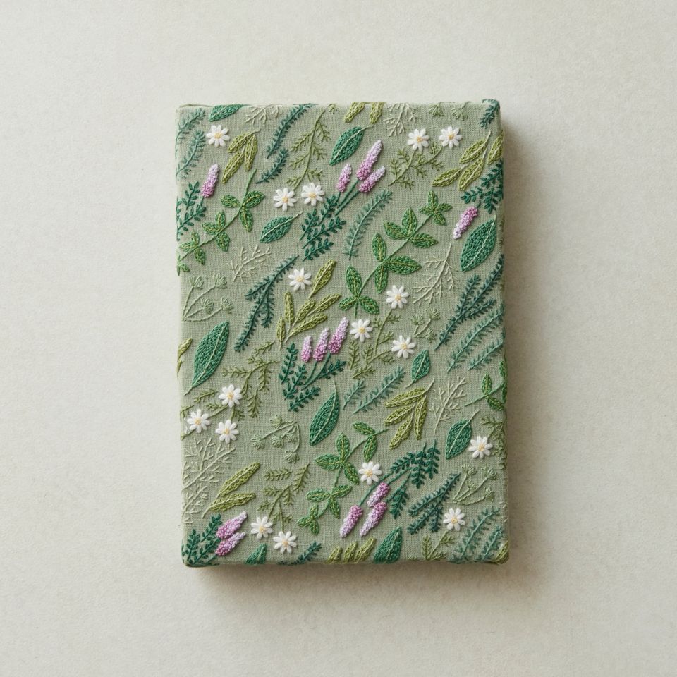 yulaさんの刺繍パネル〈ハーブシャワー〉