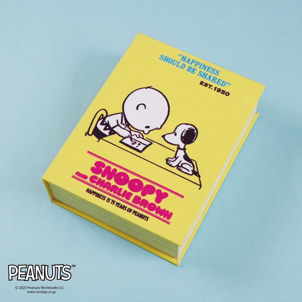 〈生地付き〉スヌーピー カルトナージュでつくるブック型ボックスキット ［イエロー］