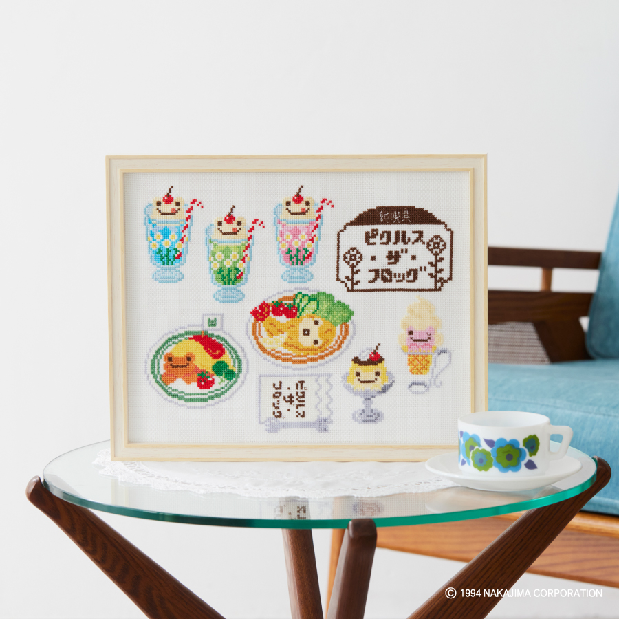 かえるのピクルス クロスステッチキット [純喫茶]