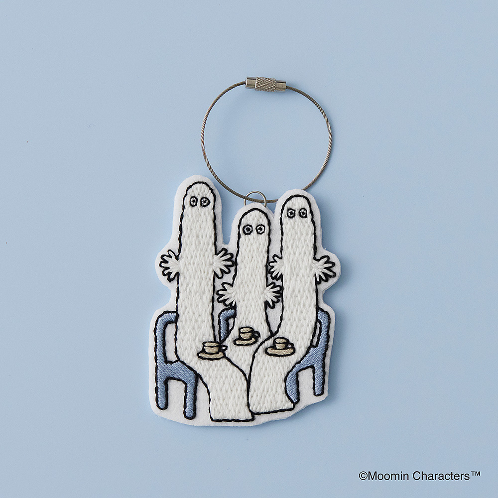 ほんのり光る！ニョロニョロ刺しゅうキーホルダー〈ティータイム〉