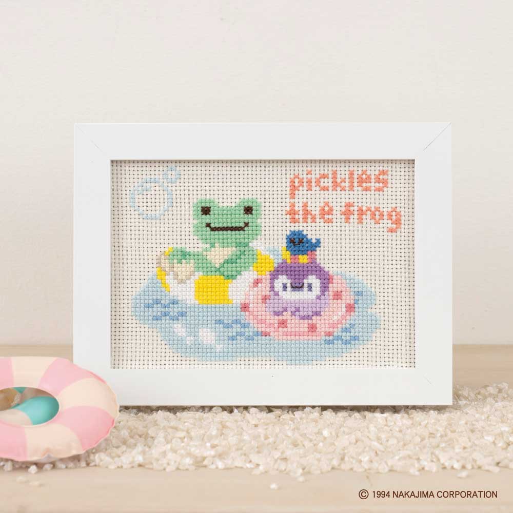 かえるのピクルス クロステッチキット 海のおともだち［ペンギン］