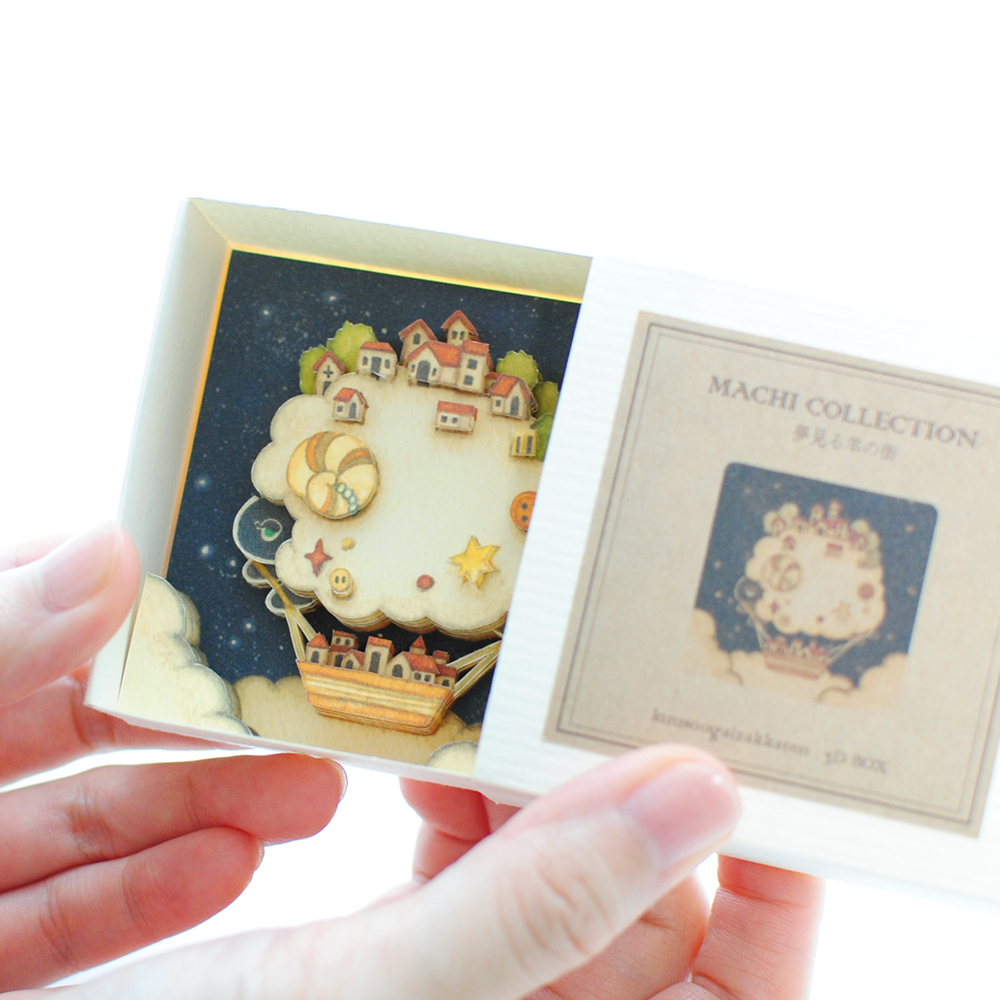 空想街雑貨店手づくりキット 手づくりキット*ミニ3次元Box「夢見る羊の街」