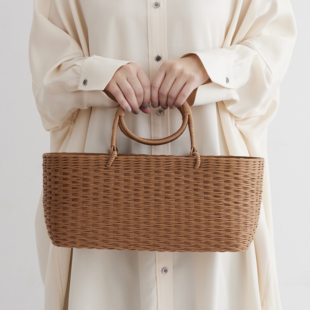 紙バンドで作る日本伝統模様のかご［松葉編みのかごバッグ］