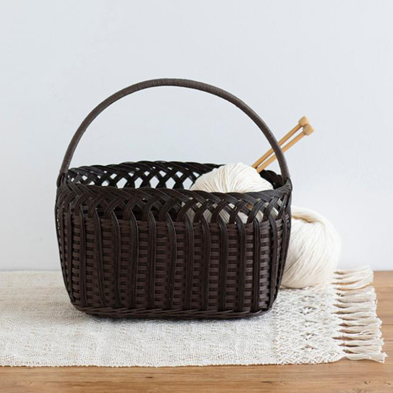 古木明美さんの 紙バンドで作る ラトビア風ワンハンドルのかご