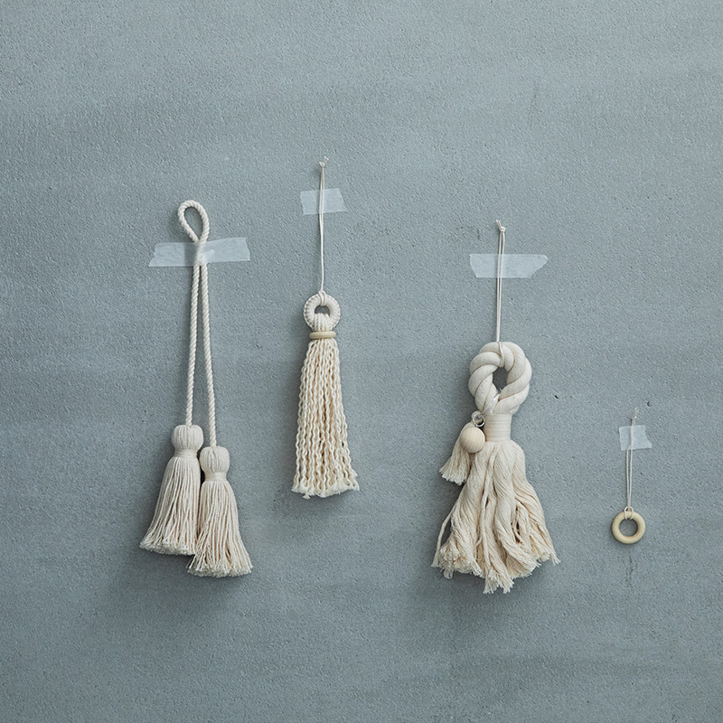 綿のより糸で作る タッセル飾り