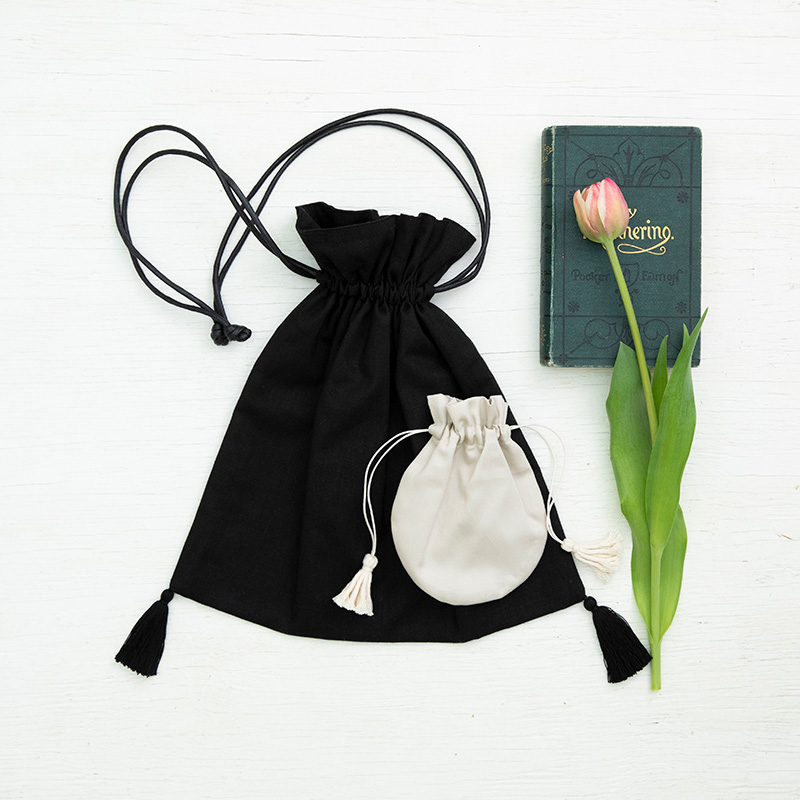 fujiiikukoさんの 天然素材で作る タッセル巾着