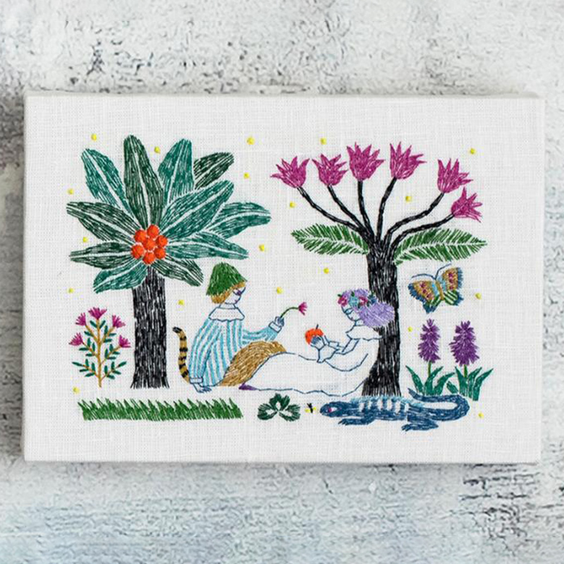 奥見伊代さんの 糸と針で描くイラスト刺しゅう〈ランデブー〉