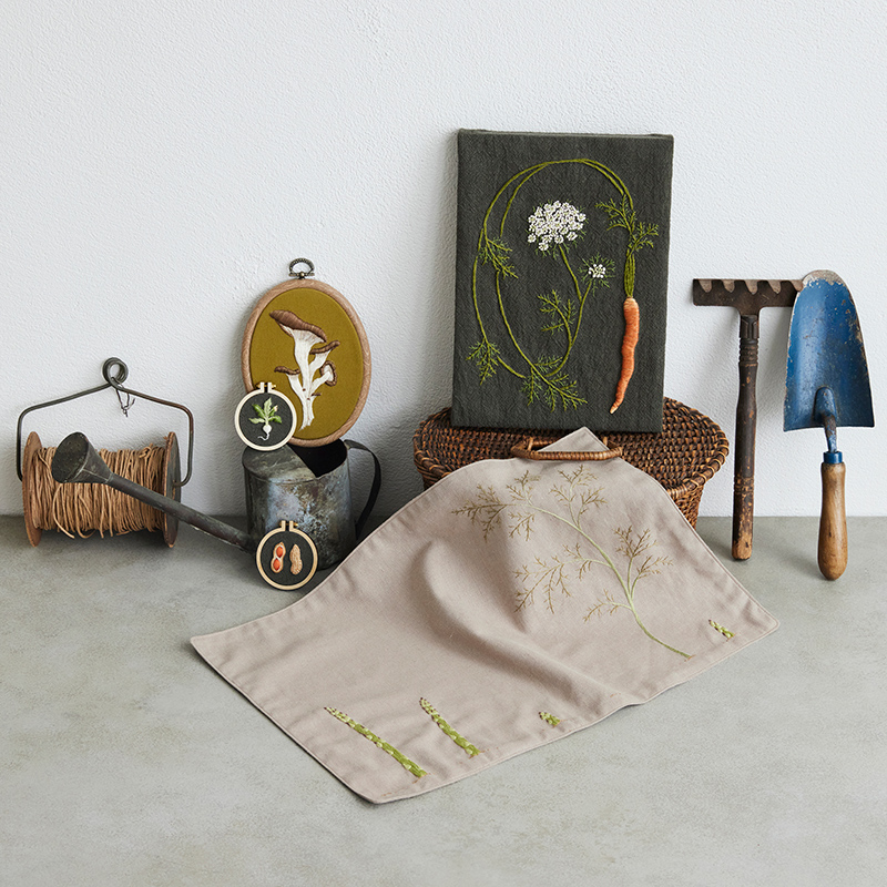 瑞々しい 野菜刺繍