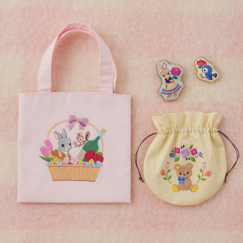 spica-pikaさんのレトロかわいい動物刺しゅう