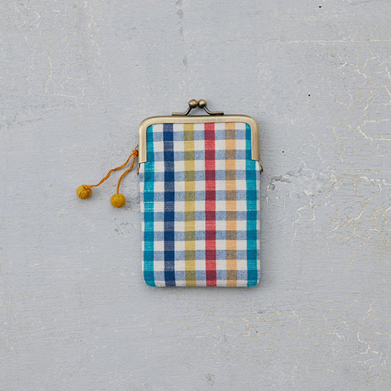 越膳夕香さんの伊勢木綿で作る 角型口金のカードケース