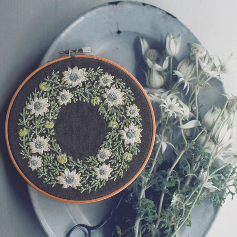 yulaさんの刺繍枠 [フランネルフラワー]