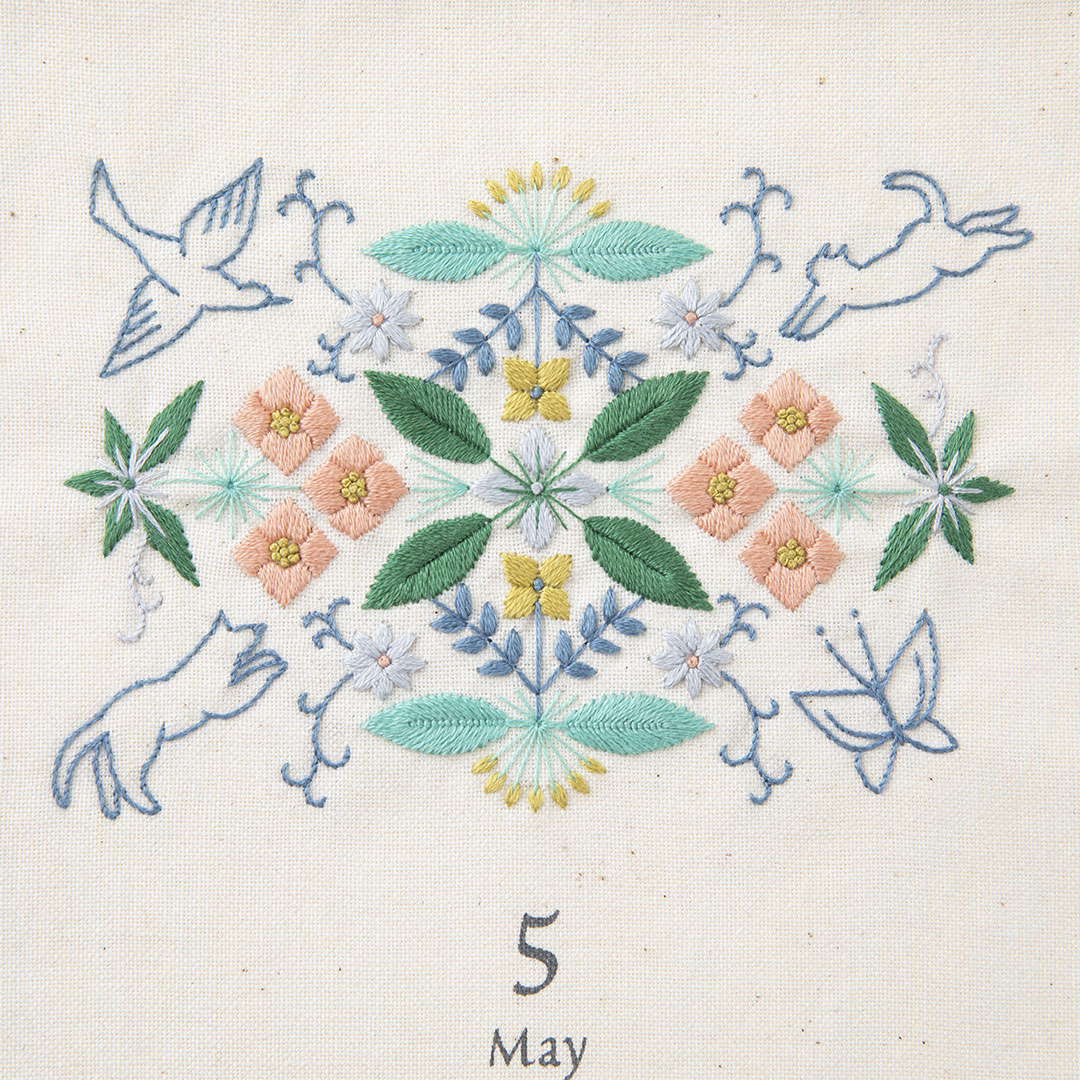Monthly Embroidery Design「初夏のお祝い」近藤実可子