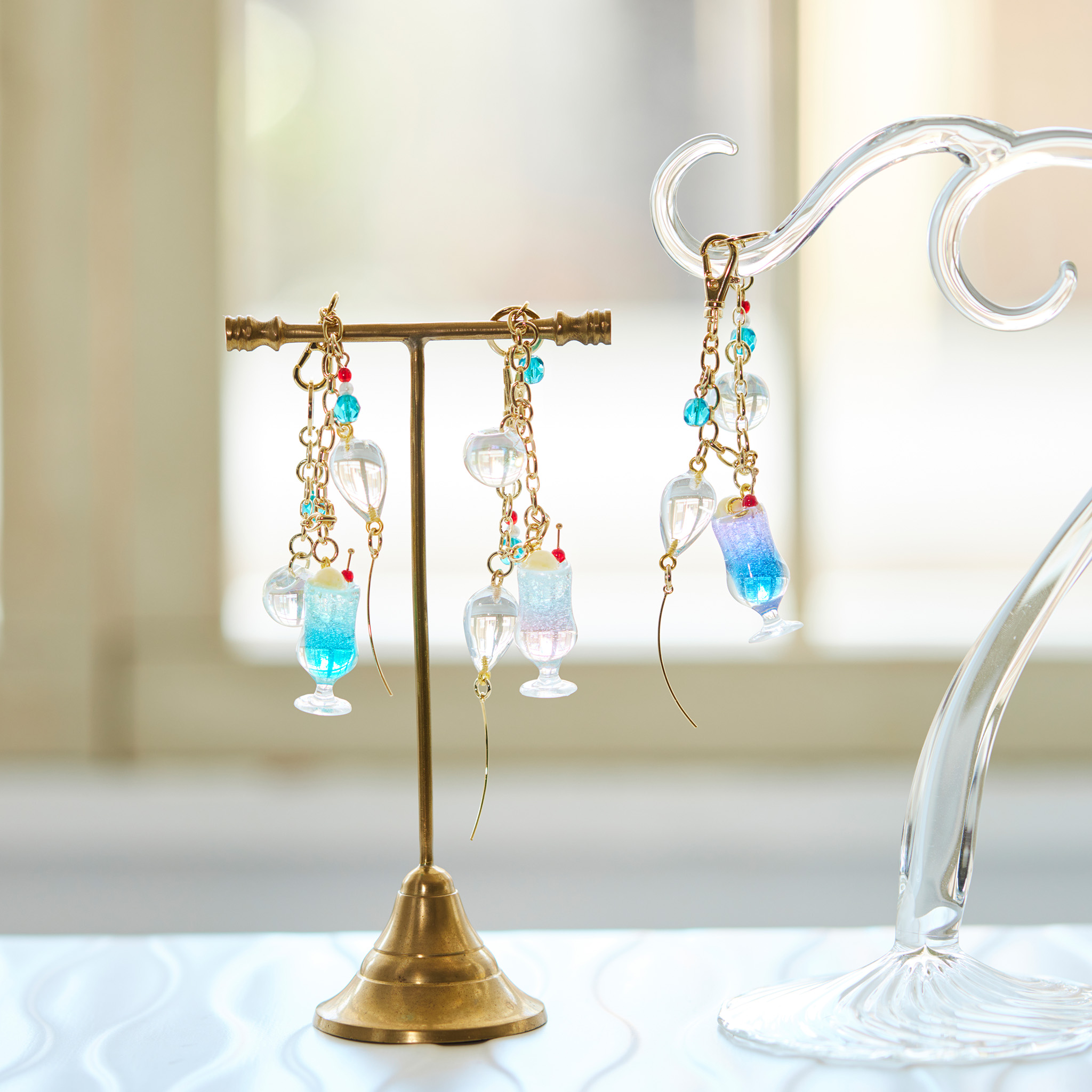 地球屋さんのレジンレッスン クリームソーダのバッグチャーム〈おまとめセット〉