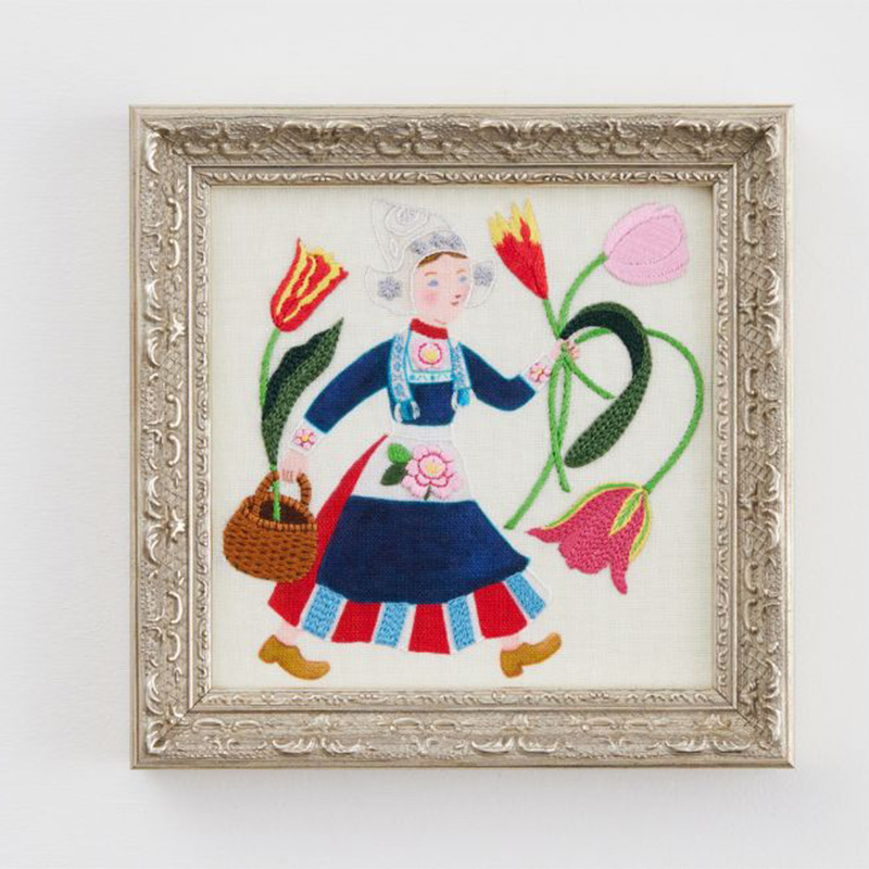 柏木リエさん×bitteさん 民族衣装の刺繍フレーム「オランダ」
