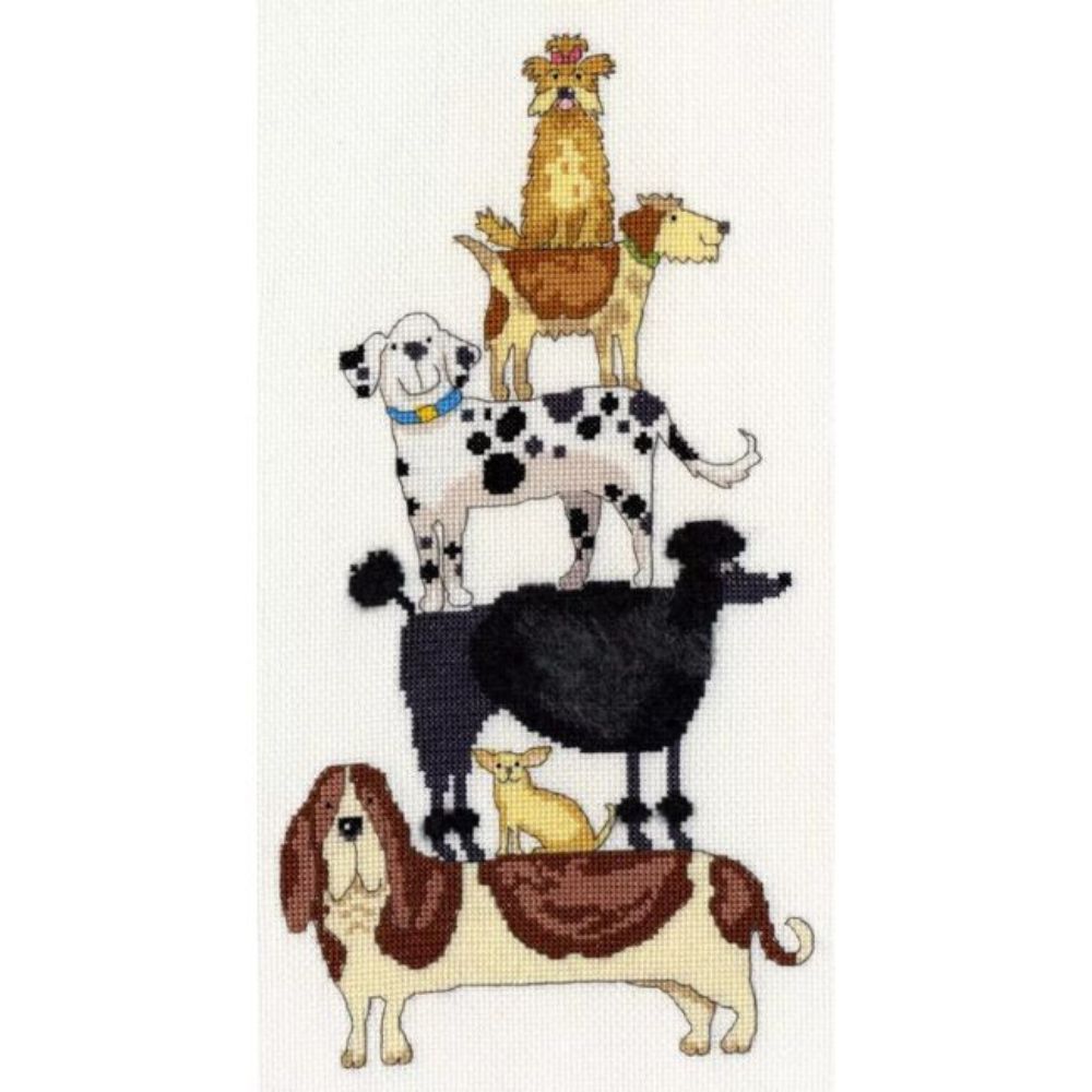 クロスステッチキット「Dog　Stack」