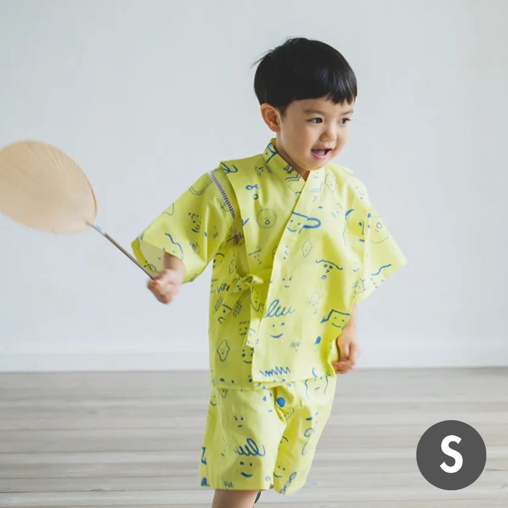 nunocoto fabric パターンファブリック こども甚平[PORTRAITS] Sサイズ（90～100cm）