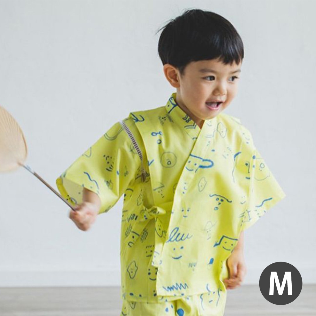 nunocoto fabric パターンファブリック こども甚平（PORTRAITS） Mサイズ（110～130cm）